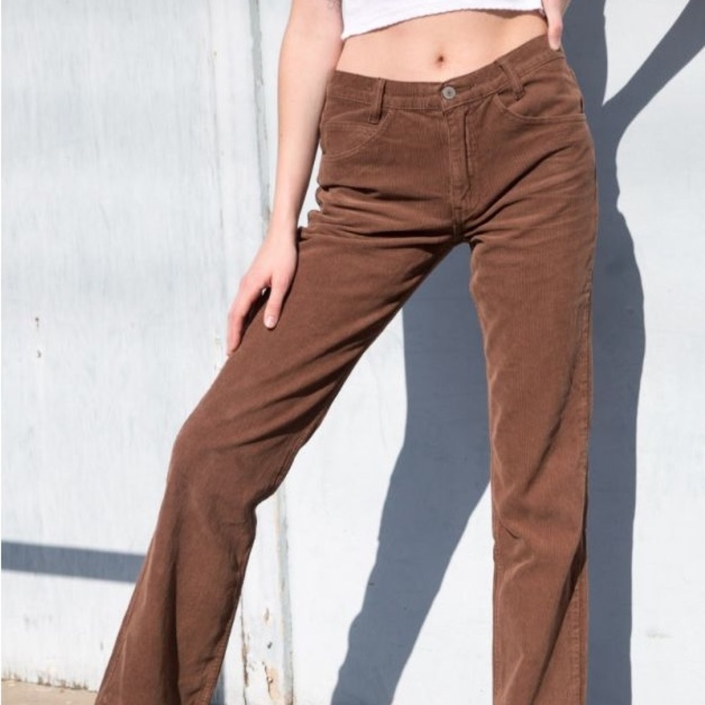 Brandy Melville brown Jada corduroy pants🤎